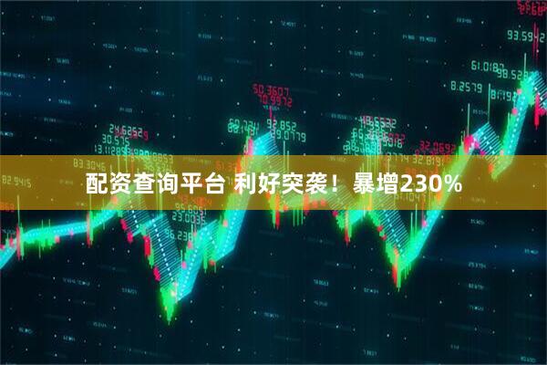 配资查询平台 利好突袭！暴增230%